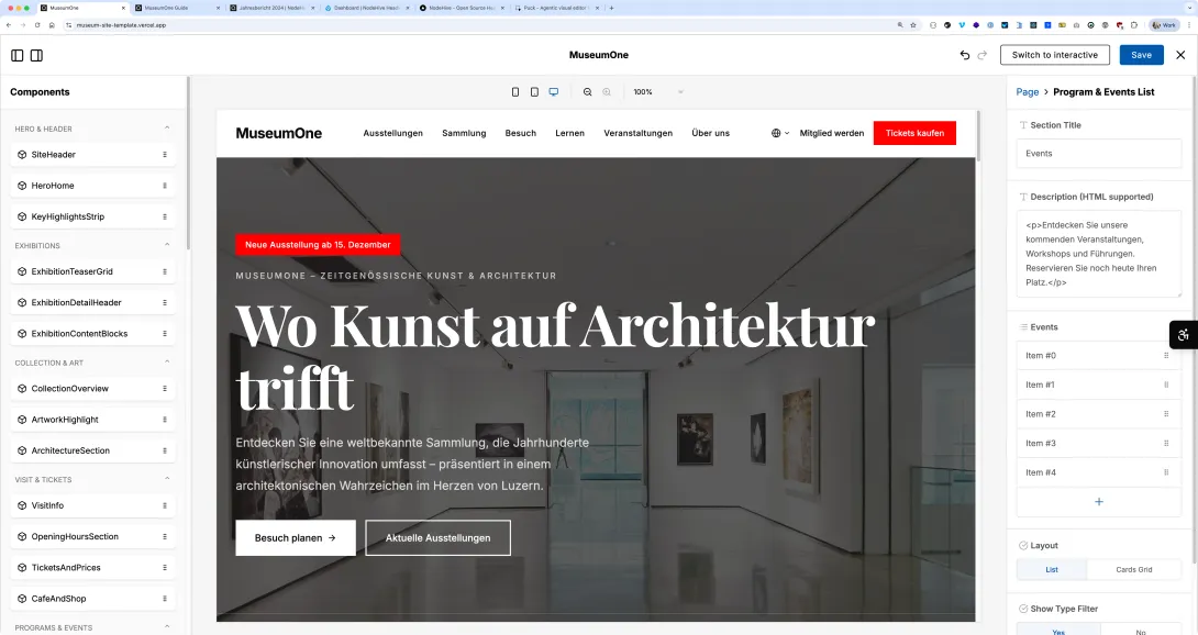 MuseumOne Site Template